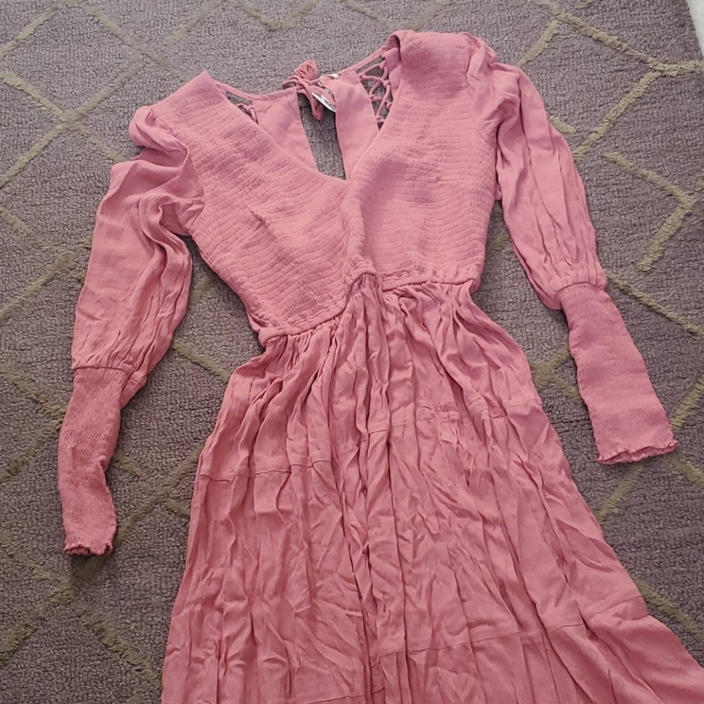 NWT FP Wednesday Maxi dress Pink/Rose S - Picture 3 of 5